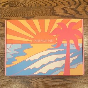 Pink Palm Puff Hoodie Box Only